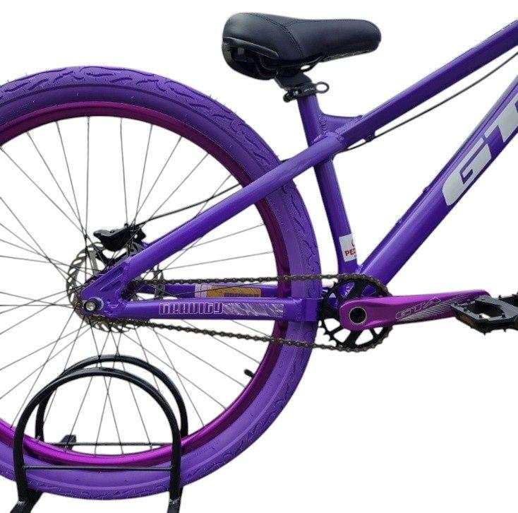 Bicicleta 26 Gta Gravity Cor Roxo Freeride Single Hollowtech Cubo